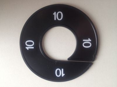 Klika - Maatring 9cm zwart/wit 10