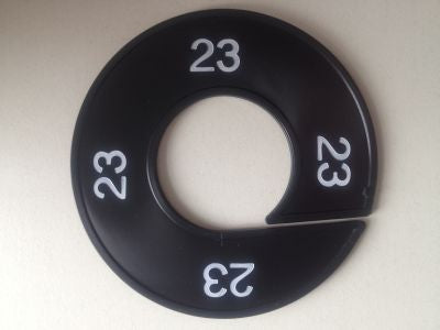 Klika - Maatring 9cm zwart/wit 23