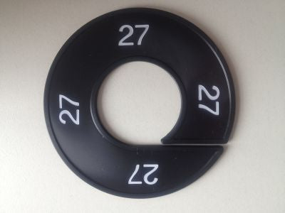 Klika - Maatring 9cm zwart/wit 27