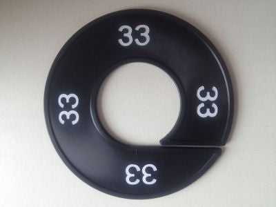 Klika - Maatring 9cm zwart/wit 33