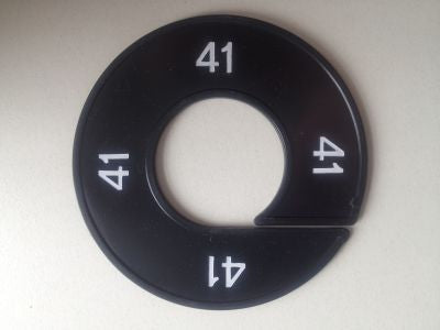 Klika - Maatring 9cm zwart/wit 41