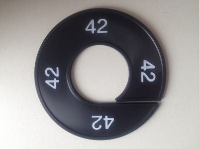 Klika - Maatring 9cm zwart/wit 42