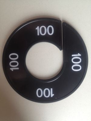 Klika - Maatring 9cm zwart/wit 100