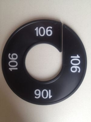 Klika - Maatring 9cm zwart/wit 106