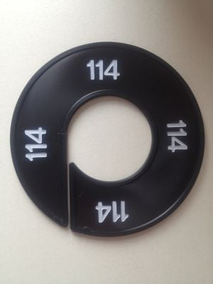 Klika - Maatring 9cm zwart/wit 114