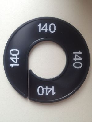 Klika - Maatring 9cm zwart/wit 140