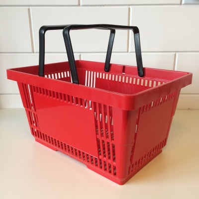 Klika - Winkelmandje rood BIG met 2 handgrepen