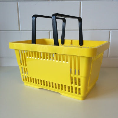 Klika - Cesta de compra amarilla 2 asas 22 litros