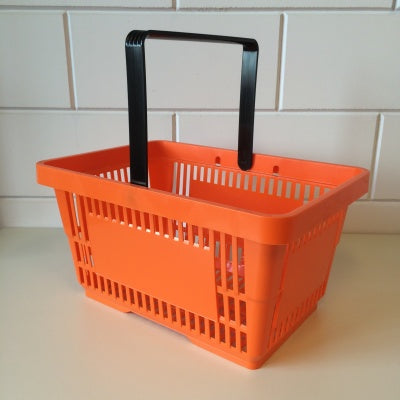 Klika - Winkelmandje oranje 1 handgreep 22 liter 20 stuks