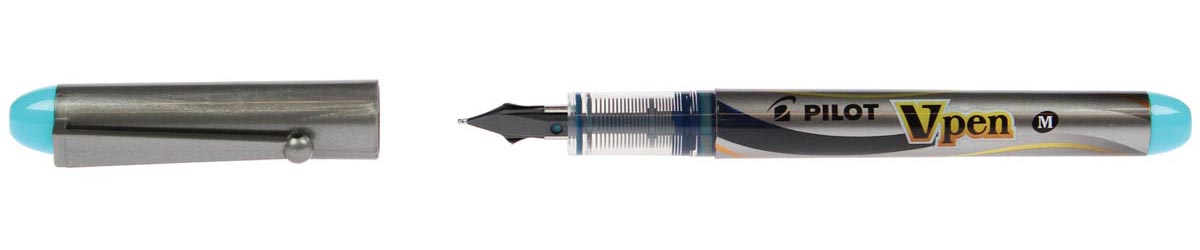 Pilot - Füllfederhalter V-Pen Silver Türkis