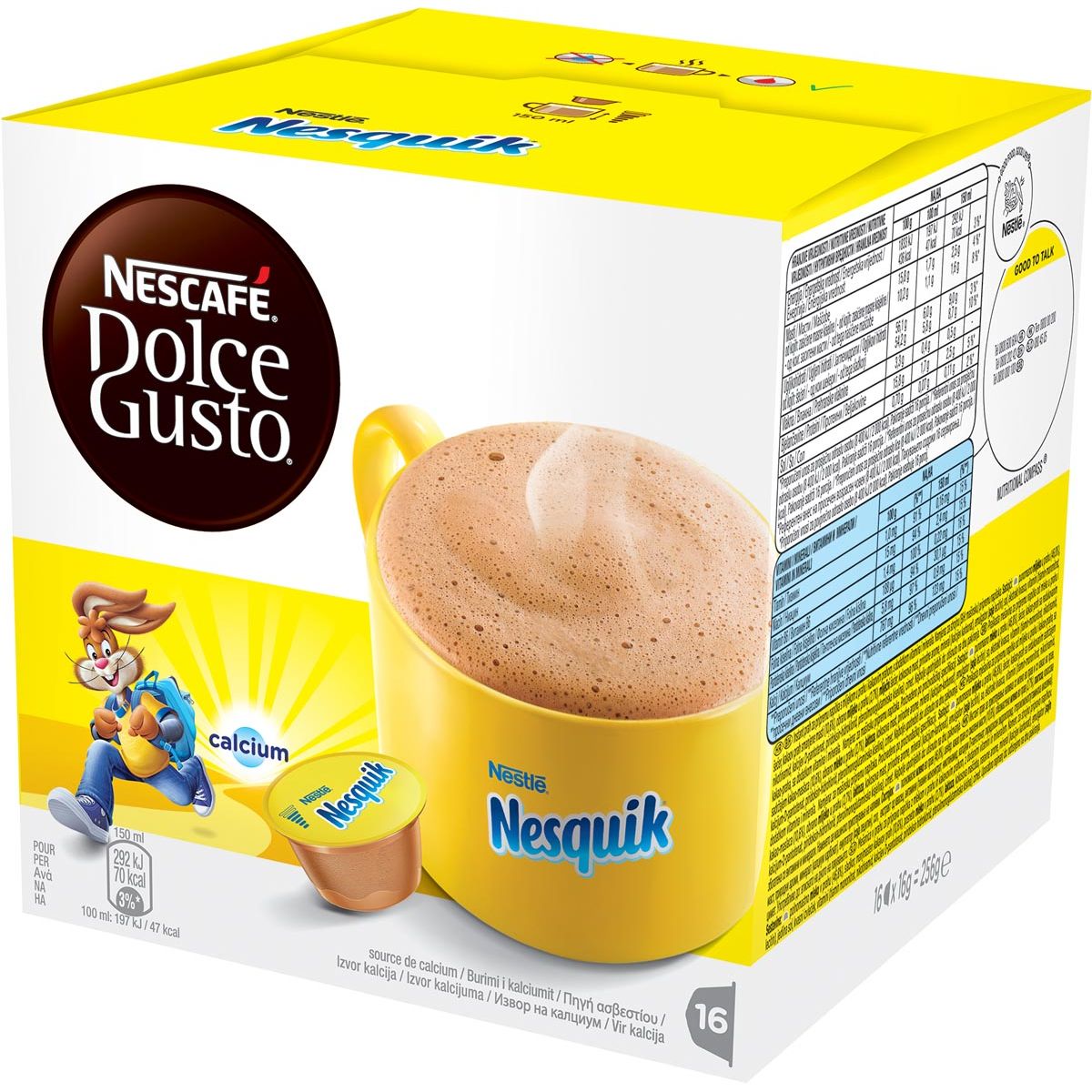 Nescafé - Kaffeekapseln, Nesquik, Packung mit 16 Stück