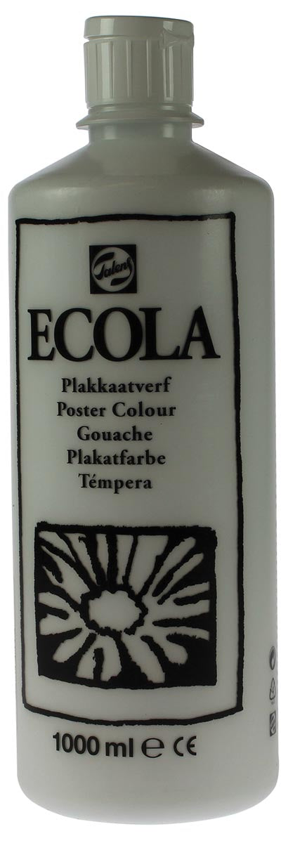 Talens - Ecola Gouache 1000 ml Flasche, weiß