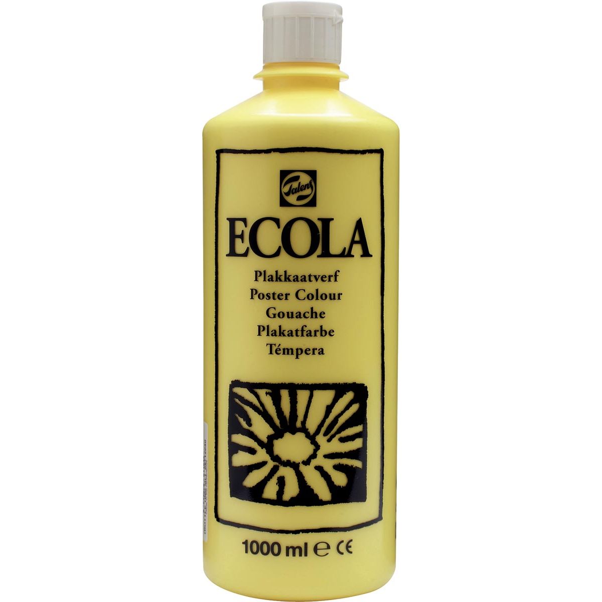 Talens - Ecola gouache 1000 ml bottle, lemon yellow