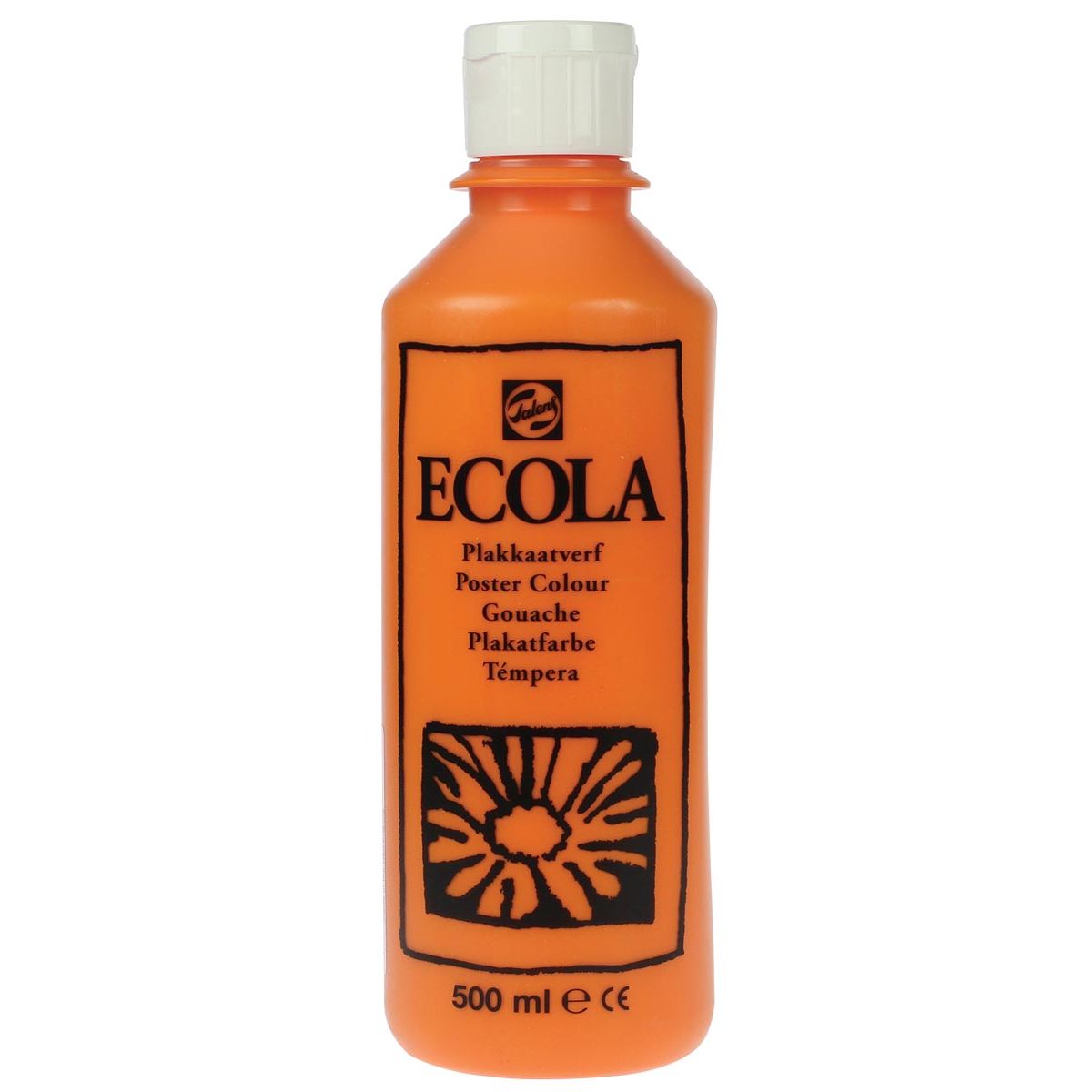 Talens - Ecola plakkaatverf flacon van 500 ml, oranje
