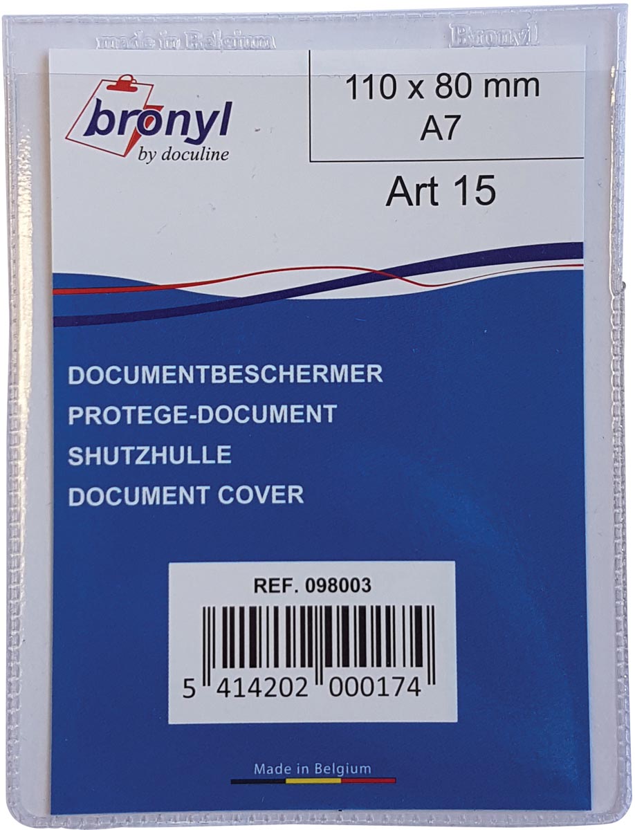 Bronyl - U-mapje uit transparante PVC van 180 micron, ft A7