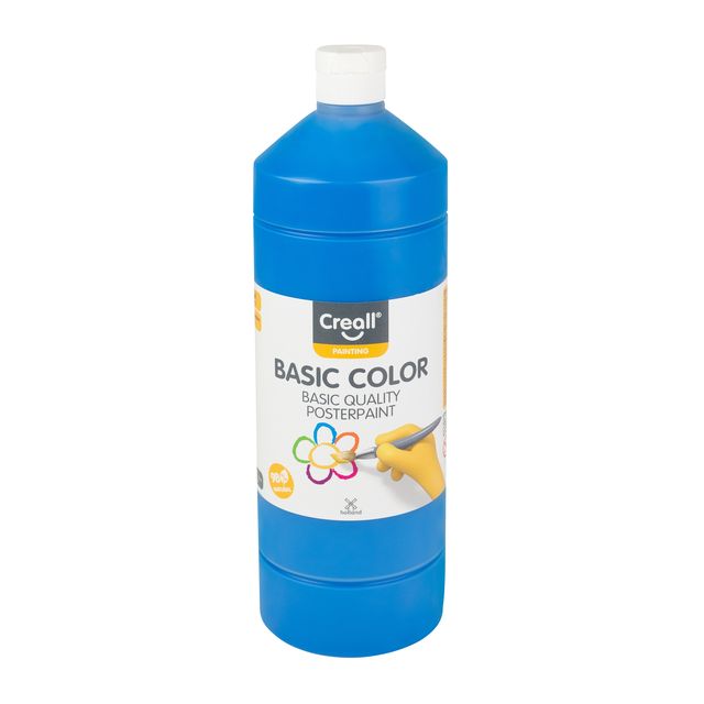 Creall - Plakkaatverf basic blauw 1000ml | 6 stuks