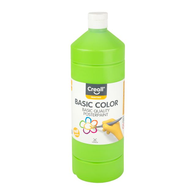 Creall - Peinture pour affiches vert clair basique 1000ml | 6 pièces