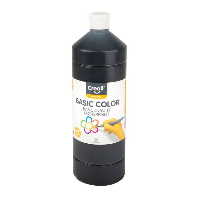 Creall - Peinture pour affiches basic black 1000ml | 6 pièces