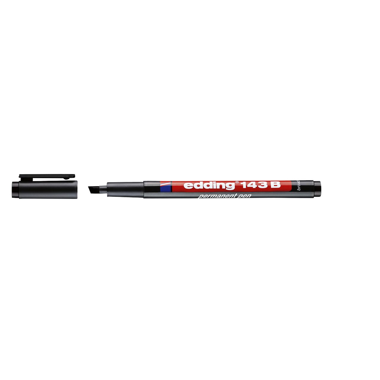 Edding - Viltstift 143 schuin 1-3mm zwart
