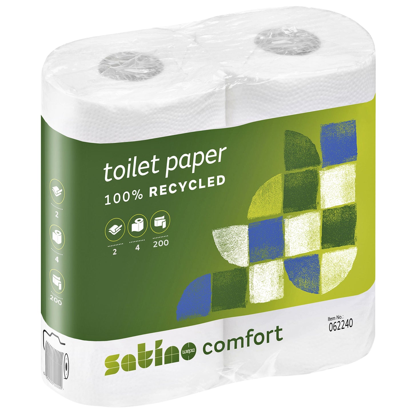 Satino by WEPA - Toiletpapier Satino MT1 Comfort 2-laags 200 vel wit 062240