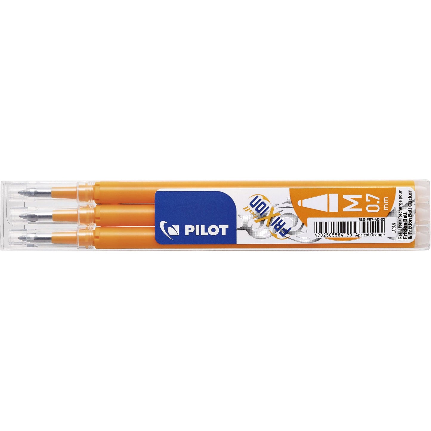 Pilot - Rollerpenvulling friXion medium abrikoos oranje set à 3 stuks
