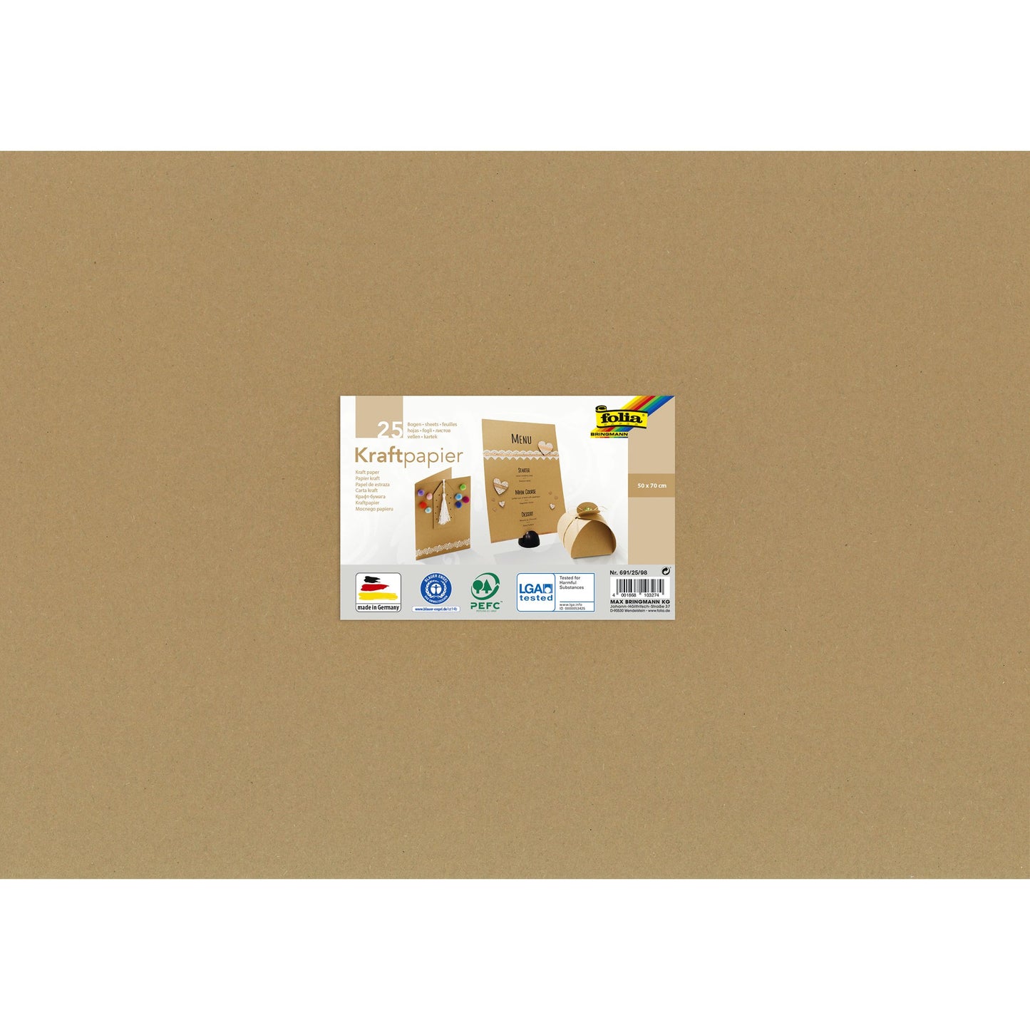 Folia Paper - Kraftpapier Folia 50x70cm 120gr 25 vel | 25 stuks