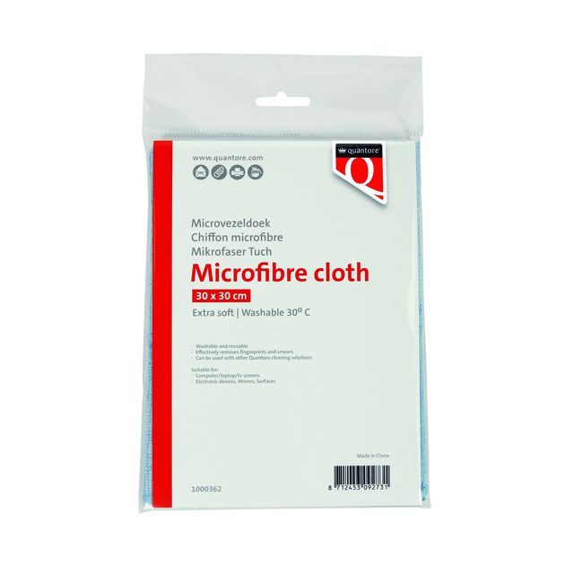 Quantore - Microvezeldoek 30x30cm blauw | 10 stuks