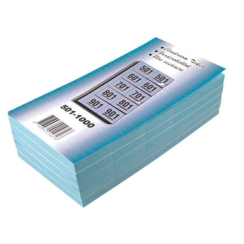 Klika - Garderobeblokken nummers van 501 t.e.m. 1.000, blauw