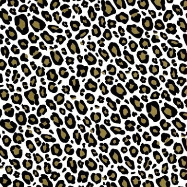 Klika - Carta da regalo Carta da regalo Macchie di leopardo oro su bianco a coste 30 cm
