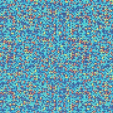 Klika - Papel de regalo Papel de regalo Mosaico azul sobre blanco acanalado 50 cm