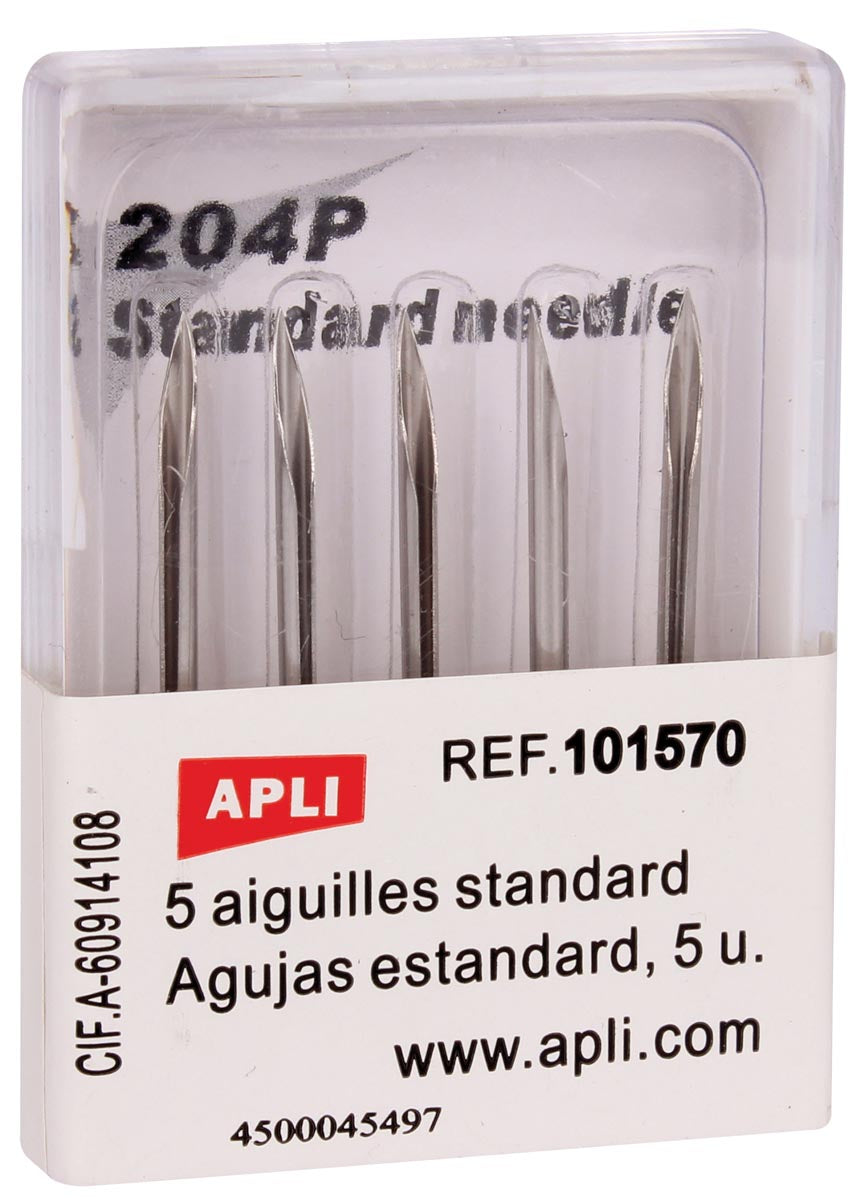 Apli - Nadeln für Standard-Textilpistole, Schachtel mit 5 Stück