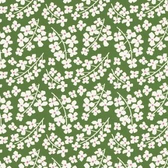 Klika - Cadeaupapier Geschenkpapier Daisy green on white ribbed 50 cm