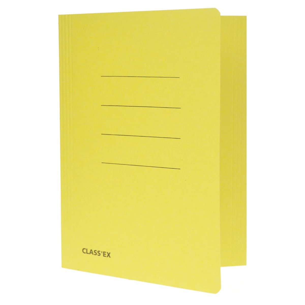 Classex - Class'ex dossiermap, 3 kleppen ft 18,2 x 22,5 cm (voor ft schrift), geel