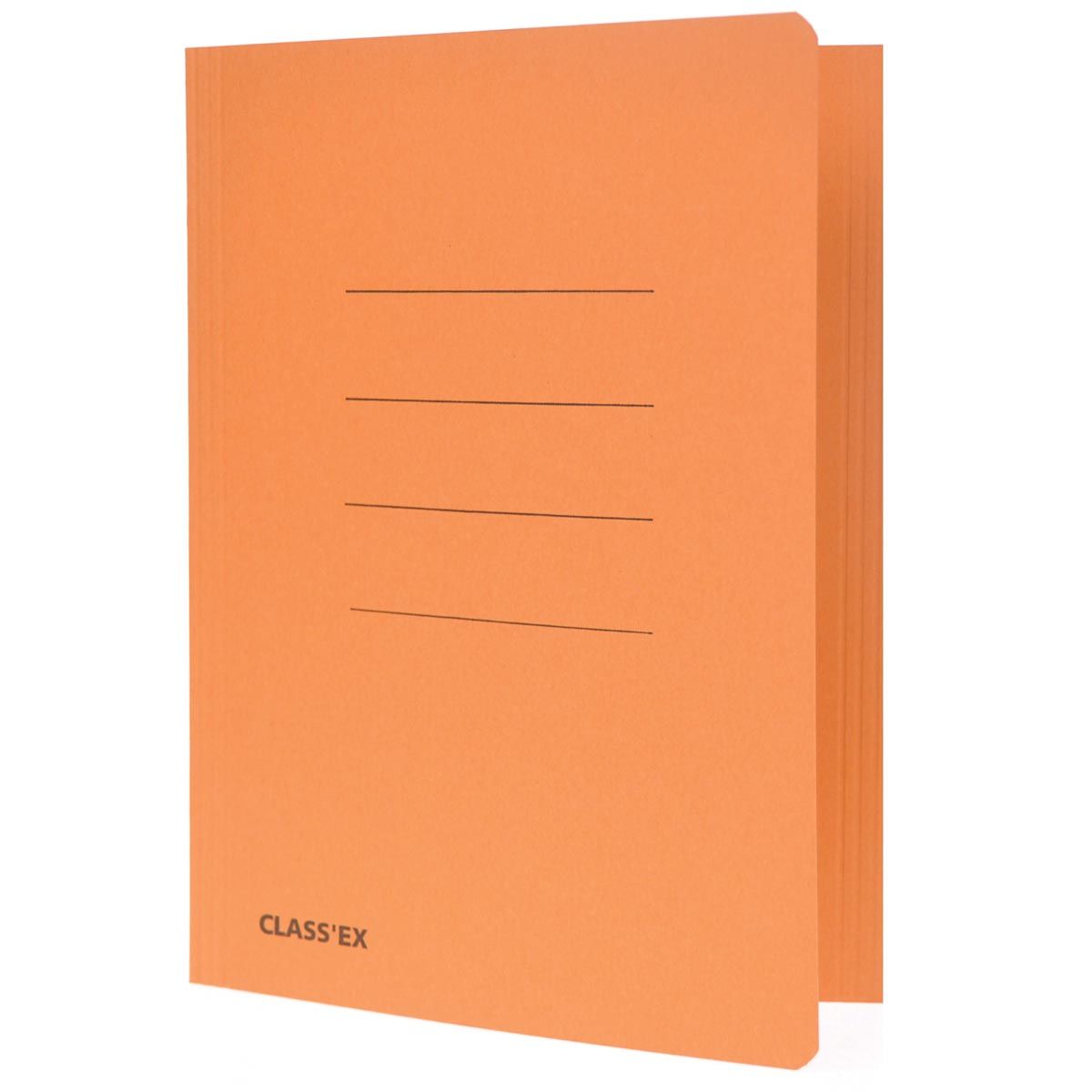 Classex - Carpeta archivadora Class'ex, 3 solapas ft 18,2 x 22,5 cm (para ft notebook), naranja