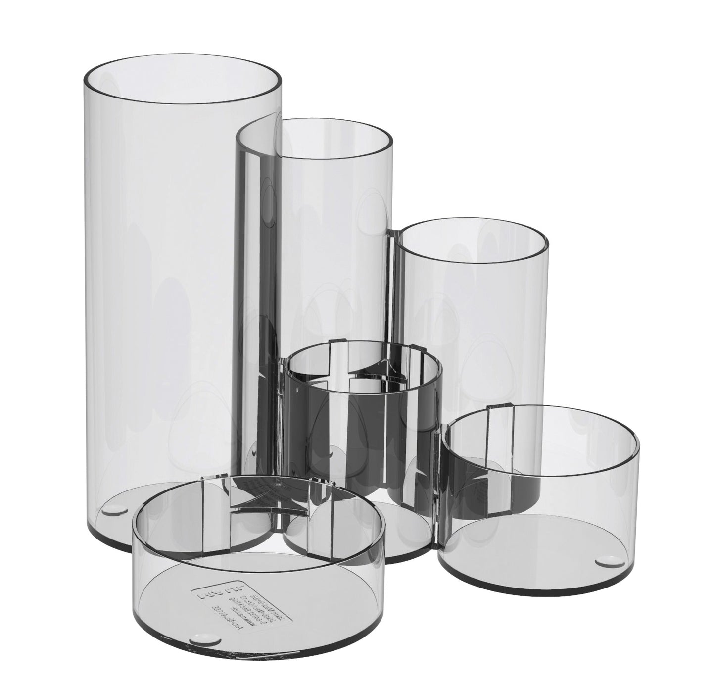 Maul - Federmäppchen Tubo klar transparent 6-Fächer Ø15x12,5cm