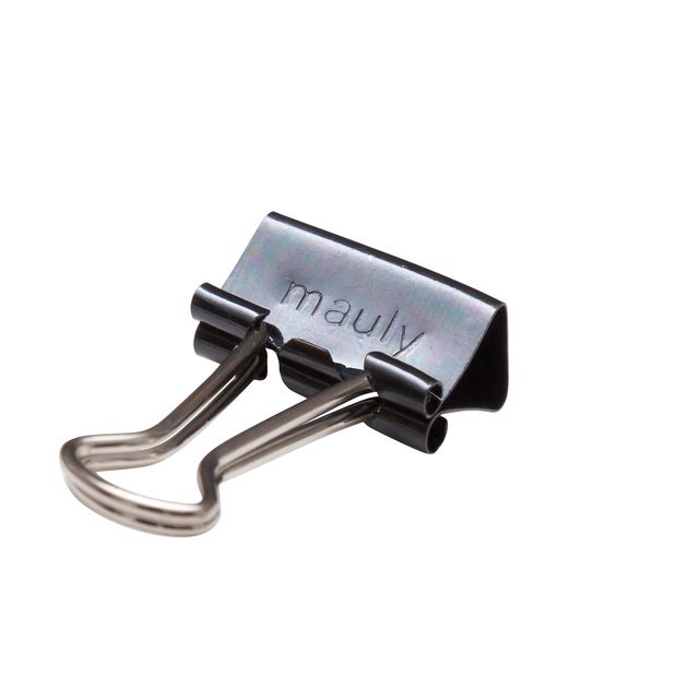 Maul - Morsetto per carta 215 ripiegabile 16mm capacità 5mm nero 12 pezzi