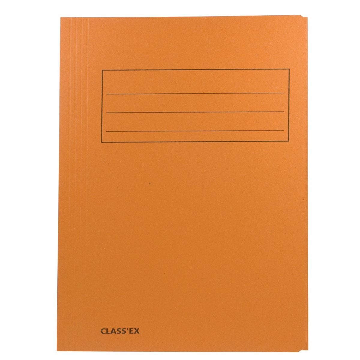 Classex - Class'ex Aktenordner, 3 Klappen ft 23,7 x 34,7 cm (für ft Folio), orange