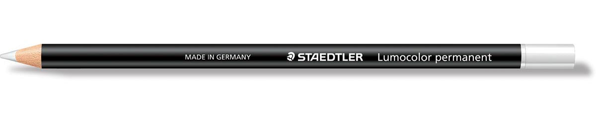 Staedtler - lápiz Lumocolor permanente glasochrom, blanco