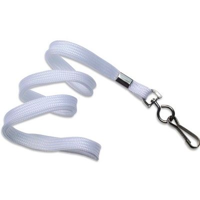 Klika - Keycord met metalen haak, br 10mm wit