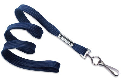 Klika - Keycord met metalen haak, br 10mm donkbl