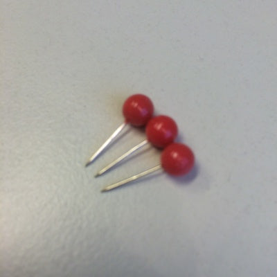 Klika - Spilla con bottone in plastica rossa 6mm x 16mm