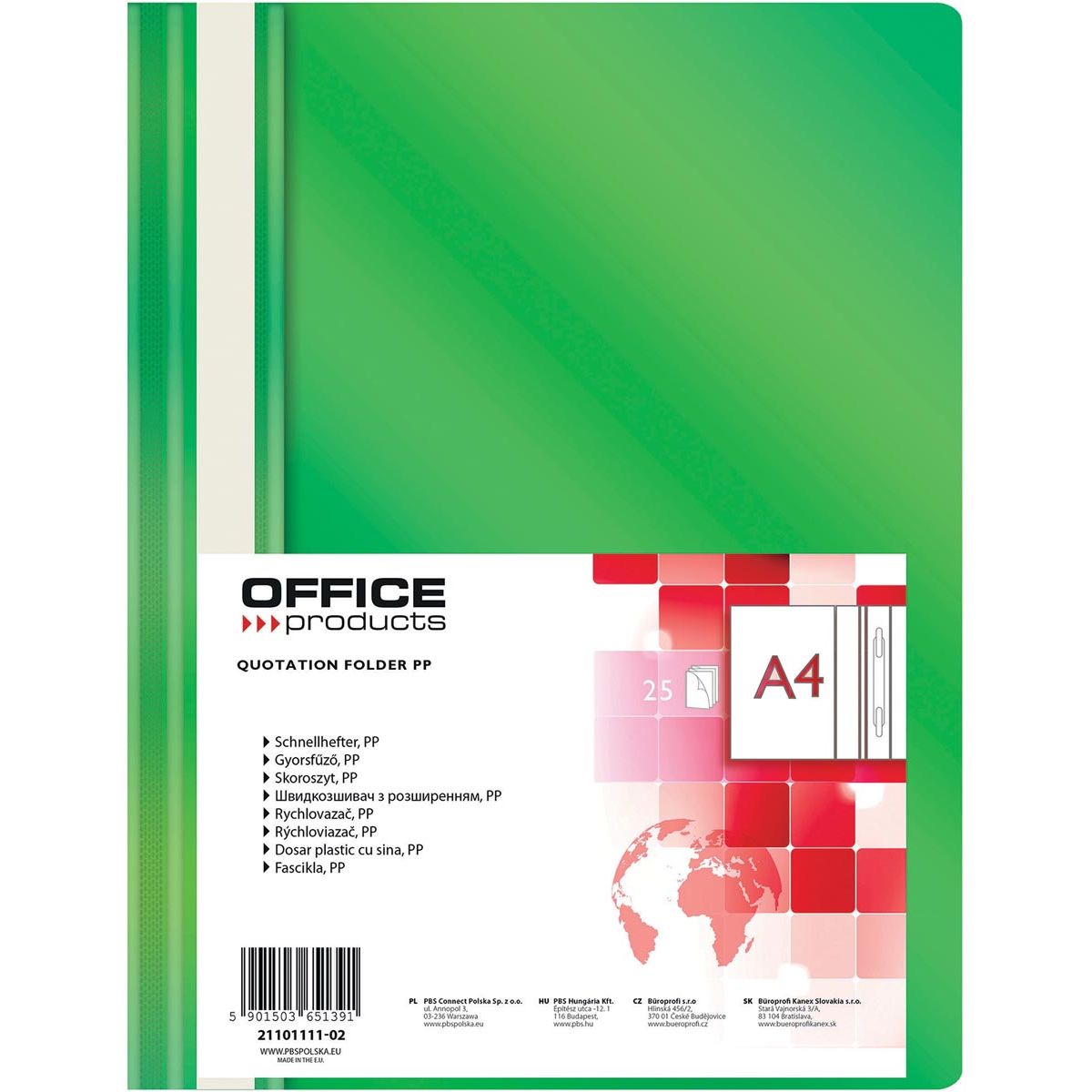 Productos OFFICE - carpeta de conexión rápida, verde