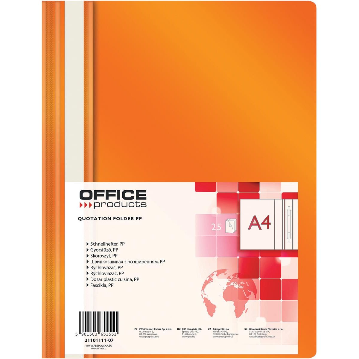 OFFICE products - snelhechtmap, oranje