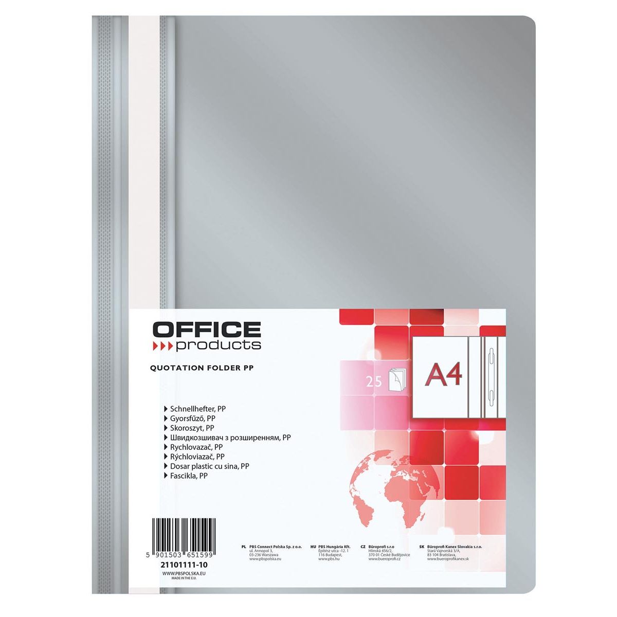 OFFICE products - snelhechtmap, grijs