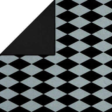 Klika - Carta da regalo Carta da regalo Diamante argentato a coste nere 30 cm