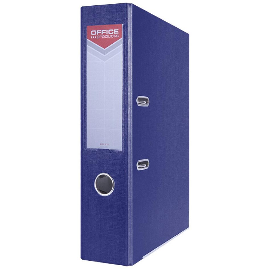 OFFICE products - ordner, voor A4, uit karton, rug van 7,5 cm, donkerblauw
