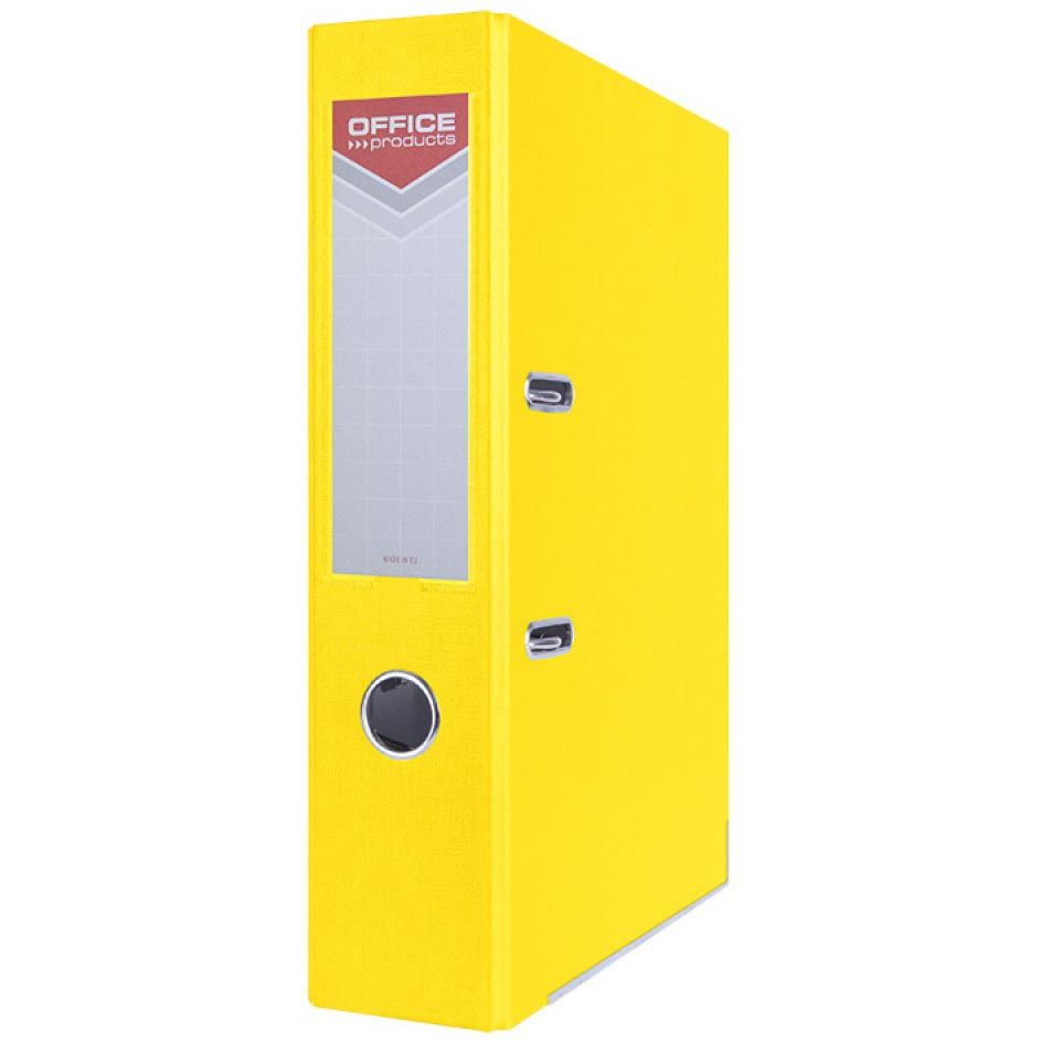 OFFICE products - ordner, voor A4, uit karton, rug van 7,5 cm, geel