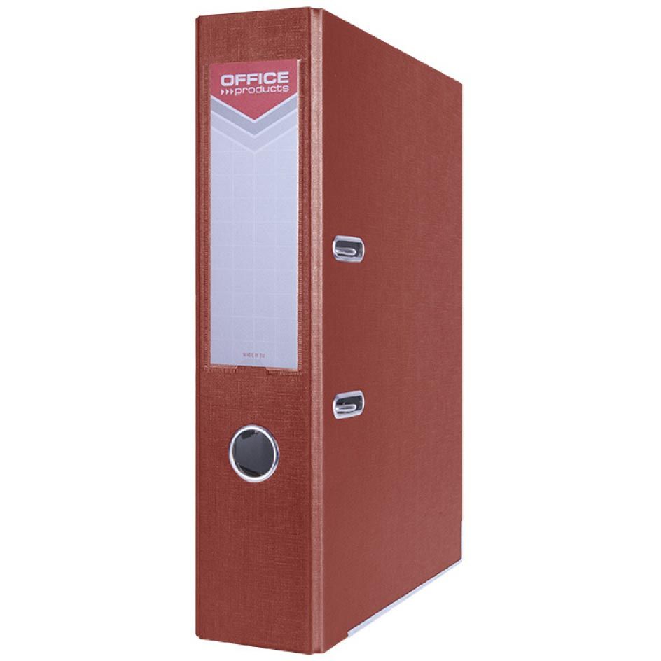 OFFICE products - ordner, voor A4, uit karton, rug van 7,5 cm, bordeau