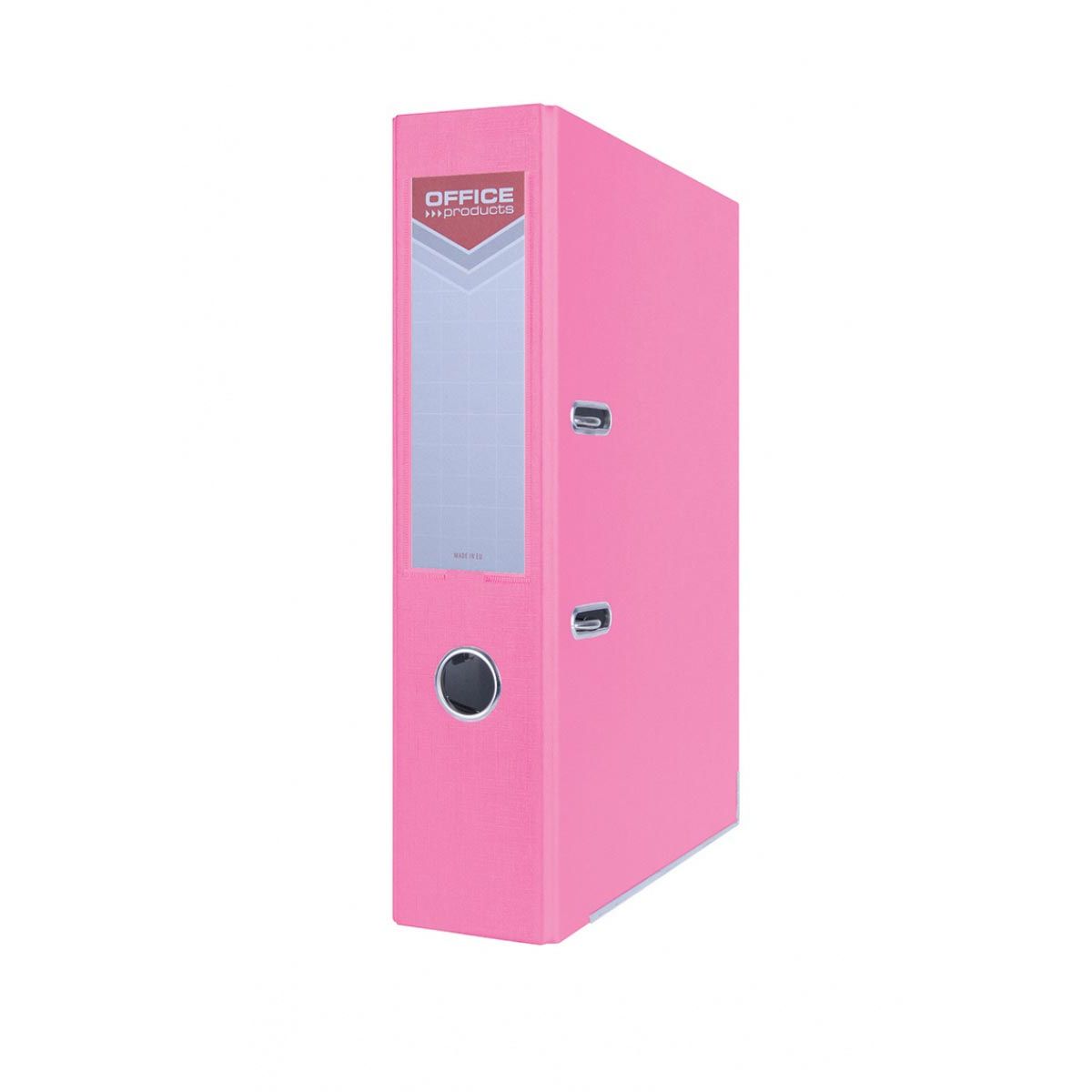 OFFICE products - ordner, voor A4, uit karton, rug van 7,5 cm, roze