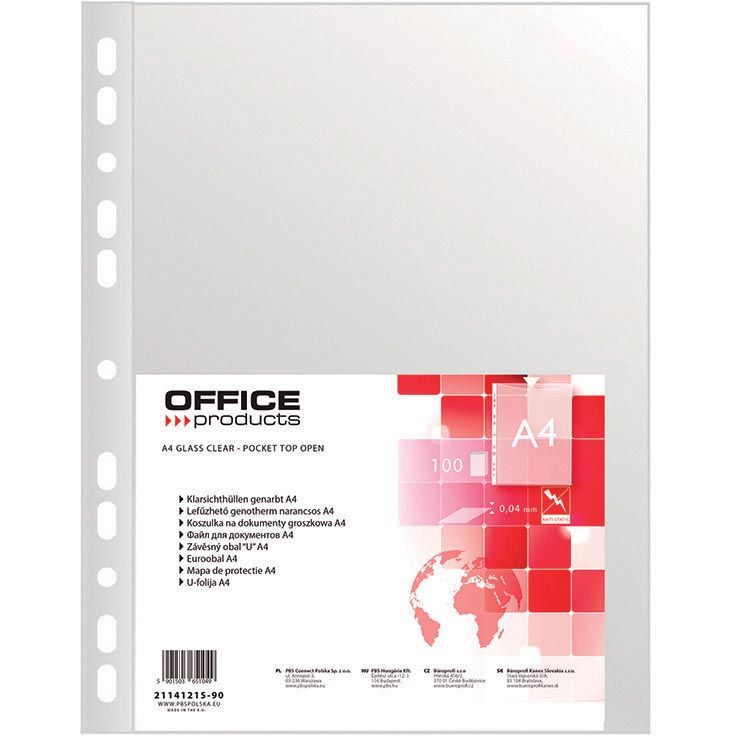 OFFICE products - perforated show bag, A4, 40 micron, grained, pack of 100 pieces